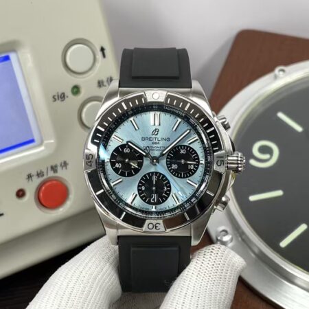 Breitling Chronomat B01 42mm PB0134101C1S1 Blue Dial Black Rubber Strap
