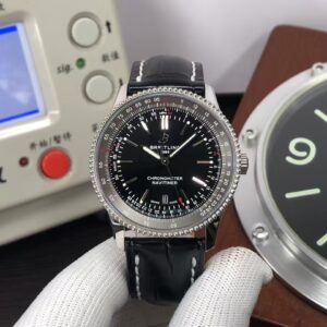 Breitling Navitimer 1 41mm A17326211B1P1 Black Dial Black Leather Strap