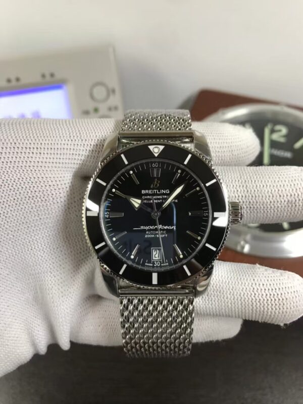 Breitling Superocean Heritage AB2010121B1A1 Black Ceramic Bezel Black Dial Steel Bracelet