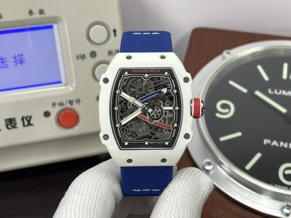 Richard Mille RM67-02 France White NTPT Case Blue Nylon Band Clone CRMA7 Movement