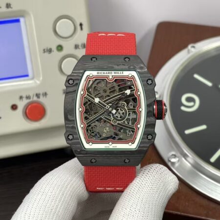 Richard Mille RM67-02 Italy Clone CRMA7 Movement NTPT Case Red Nylon Strap