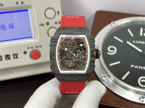 Richard Mille RM67-02 Italy Clone CRMA7 Movement NTPT Case Red Nylon Strap