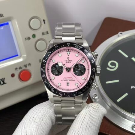Tudor Black Bay Chrono M79360N-0019 Flamingo Pink Asian 7750 Movement Pink Dial