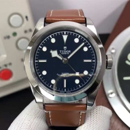 Tudor Black Bay M79540-0007 41mm Blue Dial Brown Leather Strap Clone ETA 2824 Movement