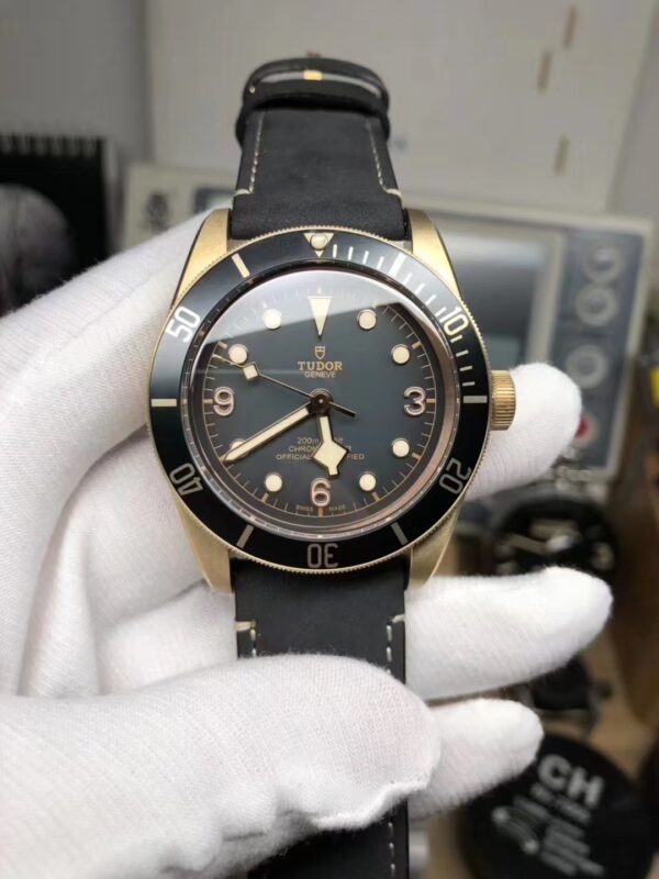 Tudor Black Bay Bronze Case Gray Dial Deep Grey Leather Strap Clone MT5612 Movement