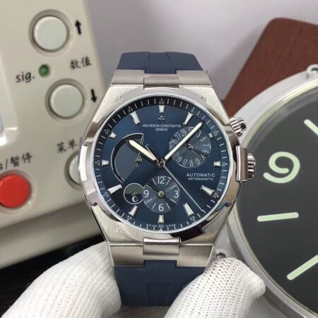 Vacheron Constantin Overseas P47450/000A-9039 Day/Night Power Reserve Blue Dial Blue Rubber Strap