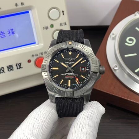Breitling Avenger BlackBird 44mm Titanium Case Black Dial Black Nylon Strap