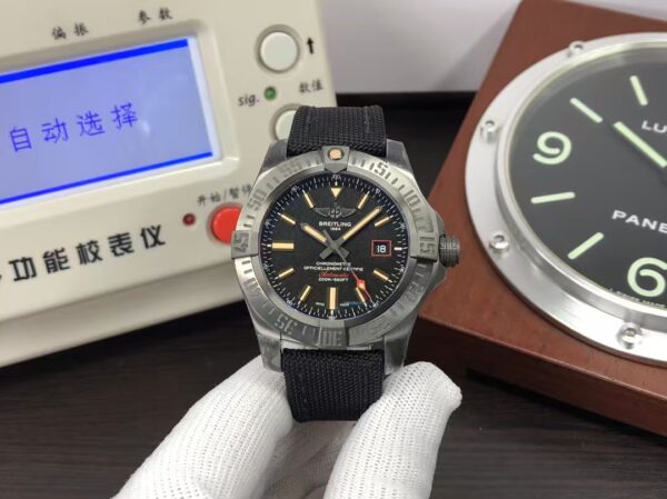 Breitling Avenger BlackBird 44mm Titanium Case Black Dial Black Nylon Strap