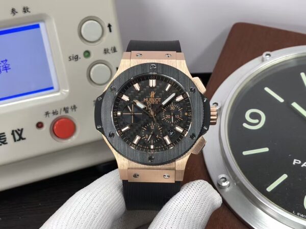 Hublot Big Bang 44mm 301.PM.1780.RX Rose Gold Case Black Ceramic Bezel Carbon Fiber Dial