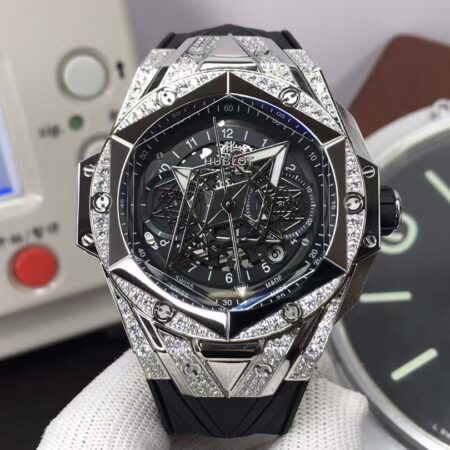 Hublot Sang Bleu II 45mm 418.NX.1107.RX.1604.MXM20 Diamond Watch HUB1240 Movement