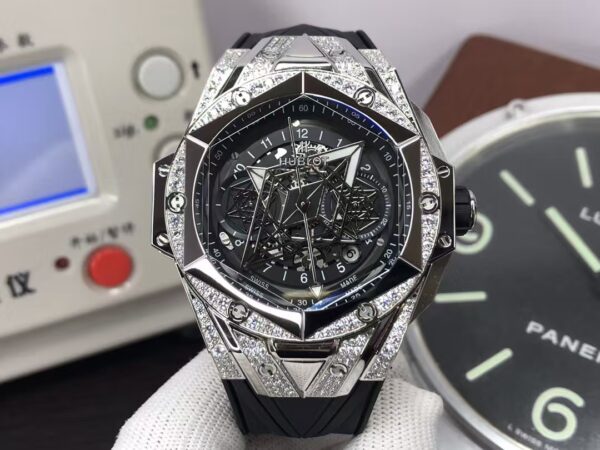 Hublot Sang Bleu II 45mm 418.NX.1107.RX.1604.MXM20 Diamond Watch HUB1240 Movement