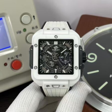 Hublot Square Bang Unico 42mm 821.HX.0170.RX White Ceramic Case Clone HUB1280 Movement