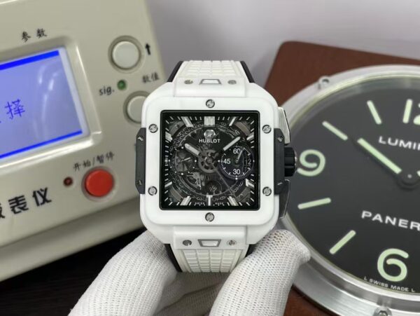 Hublot Square Bang Unico 42mm 821.HX.0170.RX White Ceramic Case Clone HUB1280 Movement