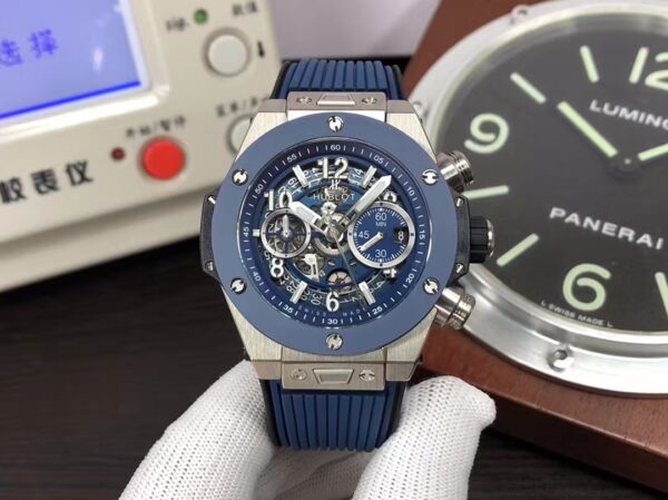 Hublot Big Bang Unico 421.NL.5170.RX Titanium Case Blue Ceramic Bezel Clone HUB1280 Movement