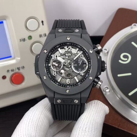 Replica Hublot Unico 421.CI.1170.RX Black Ceramic Case Skeleton Dial Clone HUB1280