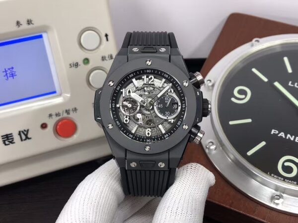 Replica Hublot Unico 421.CI.1170.RX Black Ceramic Case Skeleton Dial Clone HUB.1280