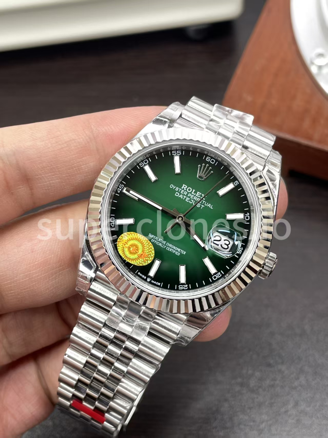 Replica Rolex 2026 Datejust II Ombre Green Dial with Free-Sprung Balance Super Clone 3235 Movement - Image 4